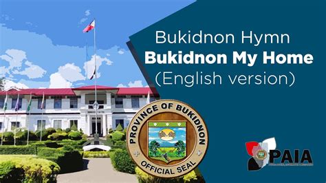 Official Bukidnon Provincial Hymn Song Lyrics (English and .